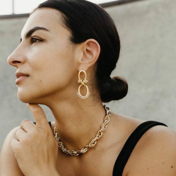 GISEL B Boucles d'oreilles Karen maxi long