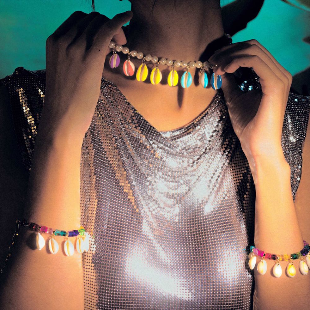 THE SHELL DEALER Bracelet Cauri Multicolored – Image 3