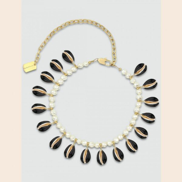 THE SHELL DEALER Collier Necklace Black Gold