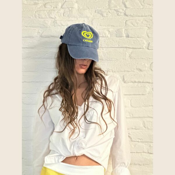 DEDIKATE Casquette L'amour Jaune Fluo