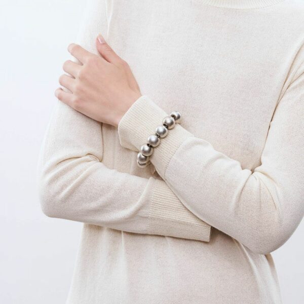 VANESSA BARONNI Bracelet Beads Silver Vintage