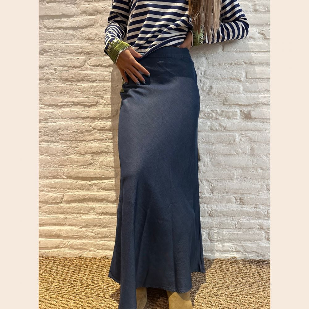DEDIKATE Jupe Longue Kate Jeans Kaki – Image 2