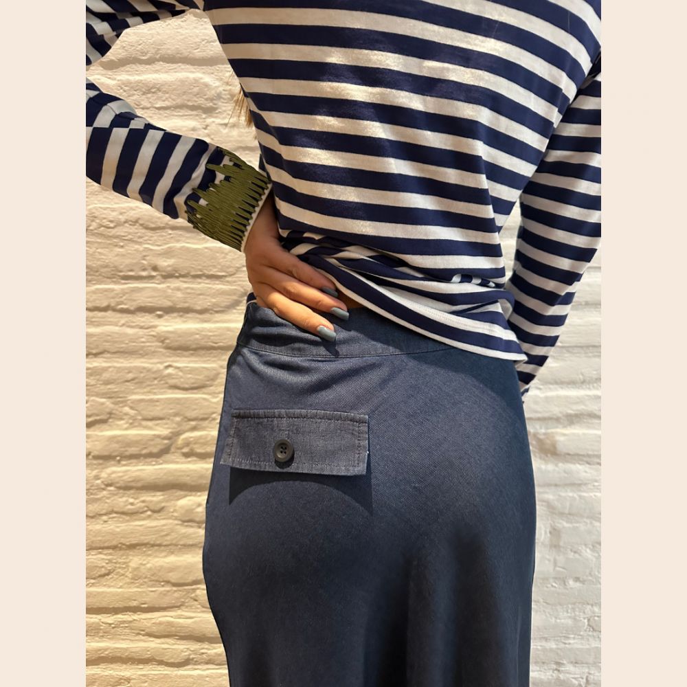 DEDIKATE Jupe Longue Kate Jeans Kaki – Image 3