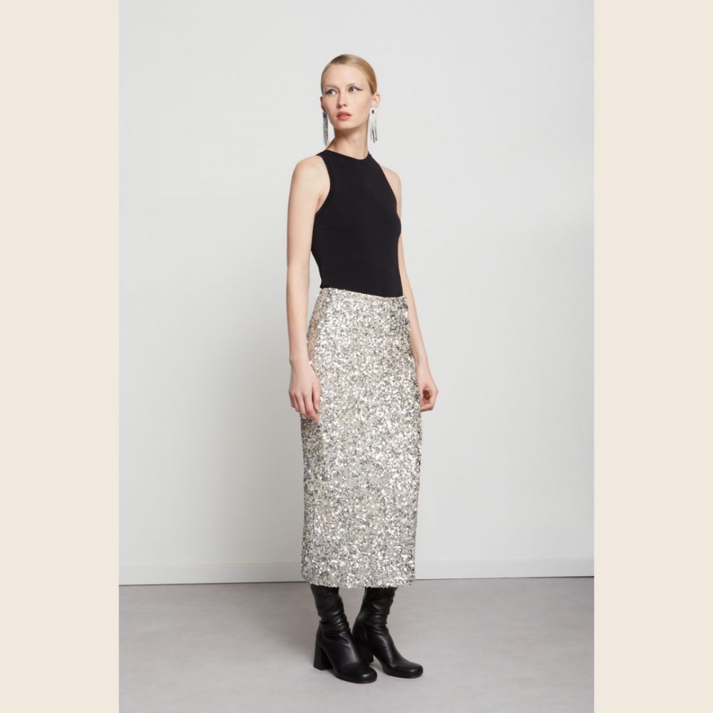 OTTODAME Jupe Sequin Silver – Image 3